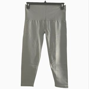 Breezies Tummy Smoothing Seamless 3/4 Cropped Legging-Sage Green 1X